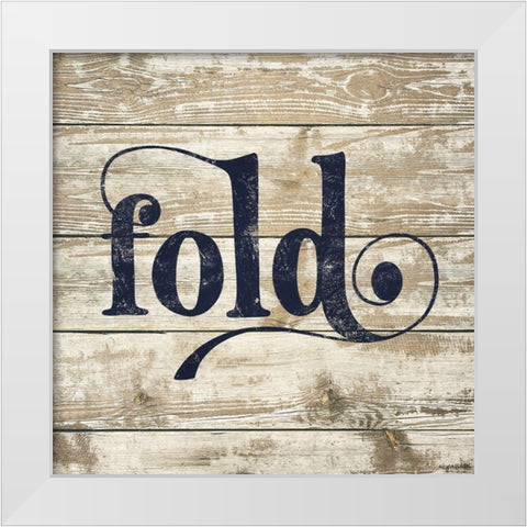 Fold White Modern Wood Framed Art Print by Brown, Kyra