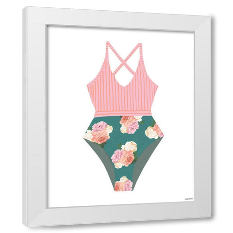 Swimsuit III White Modern Wood Framed Art Print by Brown, Kyra