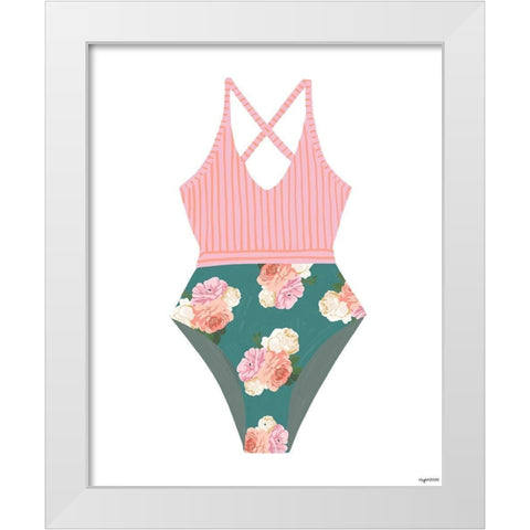 Swimsuit III White Modern Wood Framed Art Print by Brown, Kyra