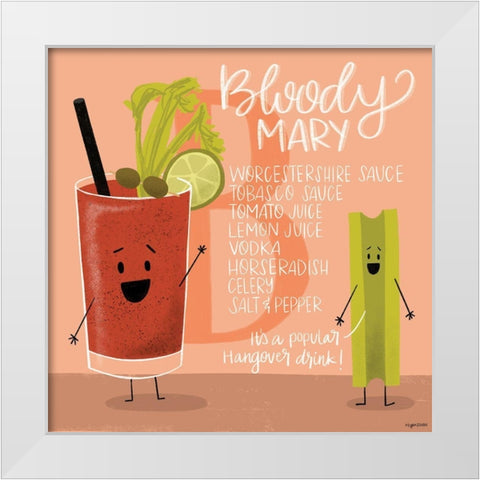 Bloody Mary White Modern Wood Framed Art Print by Brown, Kyra