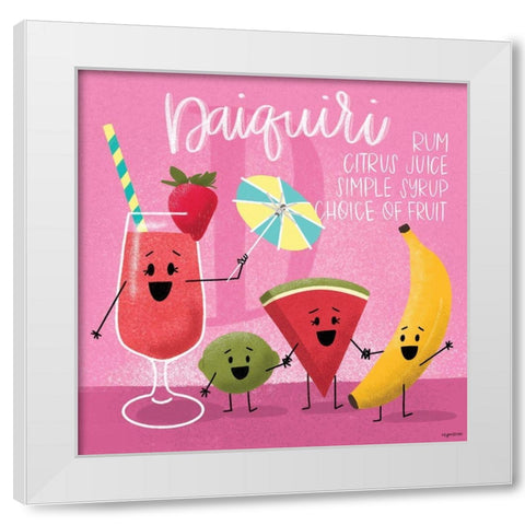 Daiquiri White Modern Wood Framed Art Print by Brown, Kyra