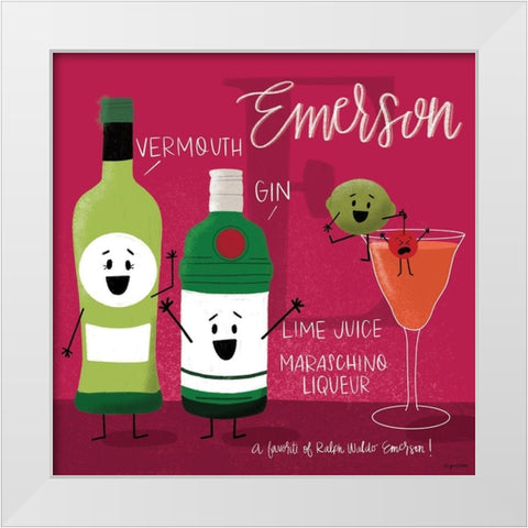 Emerson White Modern Wood Framed Art Print by Brown, Kyra