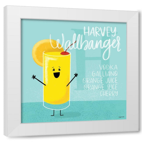 Harvey Wallbanger White Modern Wood Framed Art Print by Brown, Kyra