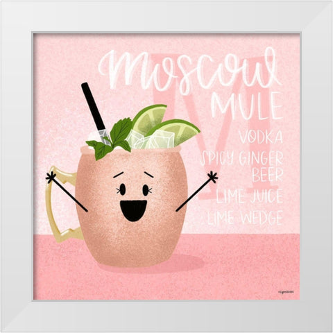 Moscow Mule White Modern Wood Framed Art Print by Brown, Kyra