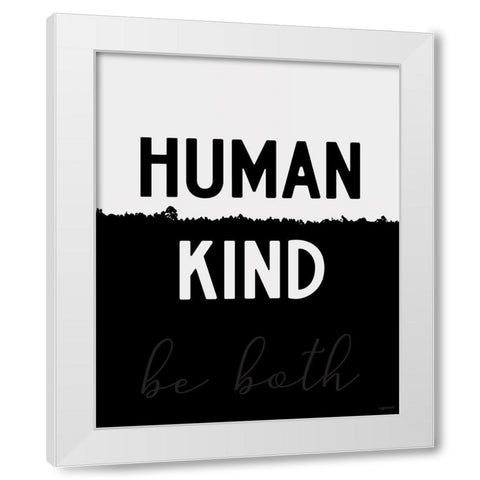 Human Kind White Modern Wood Framed Art Print by Brown, Kyra