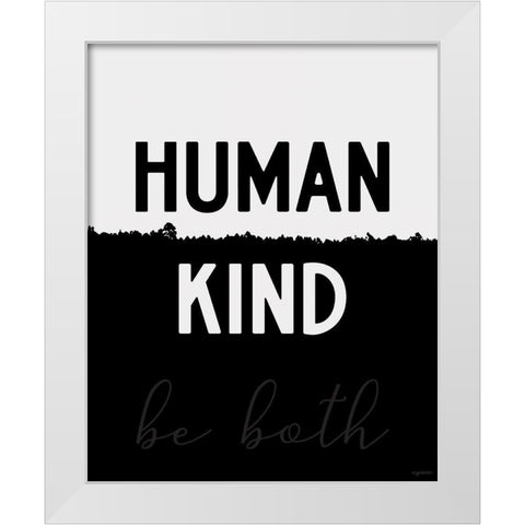 Human Kind White Modern Wood Framed Art Print by Brown, Kyra