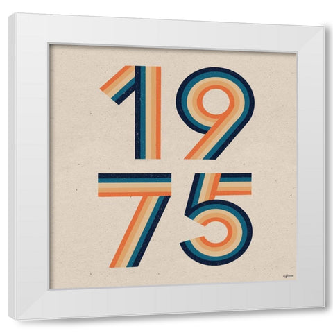 1975 White Modern Wood Framed Art Print by Brown, Kyra