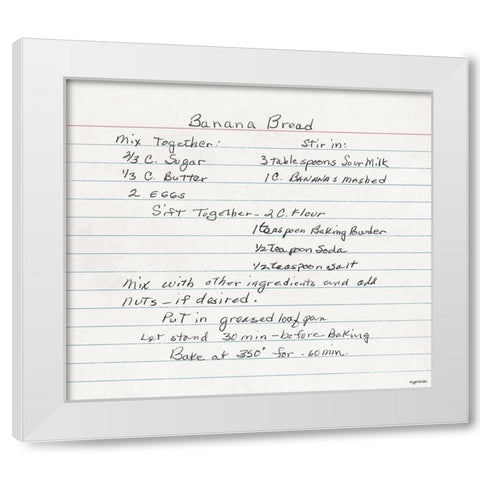 Banana Bread White Modern Wood Framed Art Print by Brown, Kyra