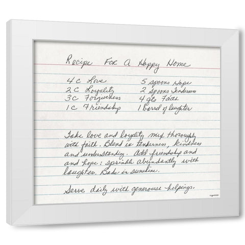 Happy Home White Modern Wood Framed Art Print by Brown, Kyra