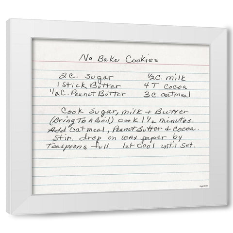 No Bake Cookies White Modern Wood Framed Art Print by Brown, Kyra