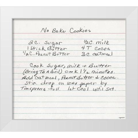 No Bake Cookies White Modern Wood Framed Art Print by Brown, Kyra