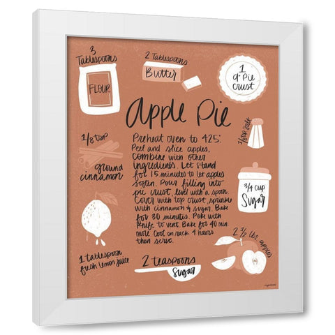 Apple Pie White Modern Wood Framed Art Print by Brown, Kyra