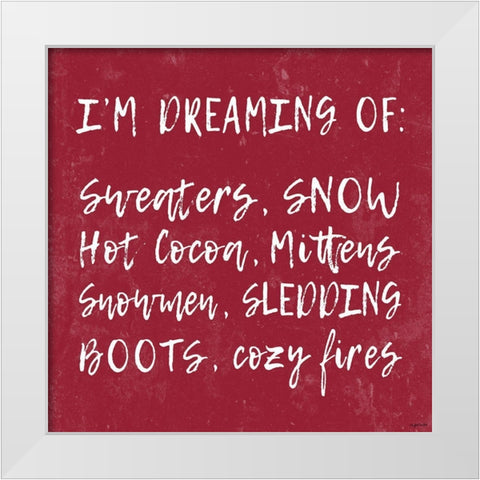 Winter Dreaming White Modern Wood Framed Art Print by Brown, Kyra