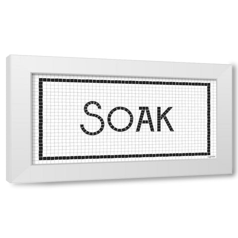 Soak White Modern Wood Framed Art Print by Brown, Kyra