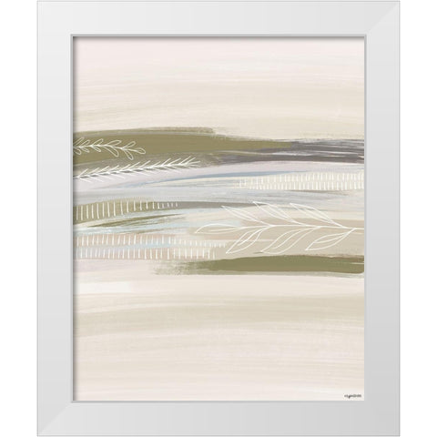 Abstract White Modern Wood Framed Art Print by Brown, Kyra