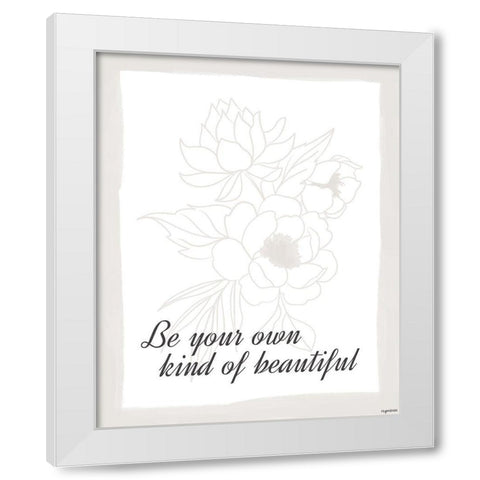 Beautiful White Modern Wood Framed Art Print by Brown, Kyra