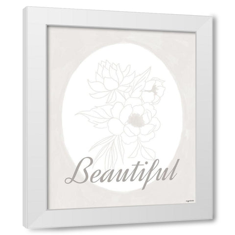 Beautiful White Modern Wood Framed Art Print by Brown, Kyra