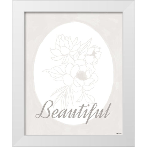 Beautiful White Modern Wood Framed Art Print by Brown, Kyra