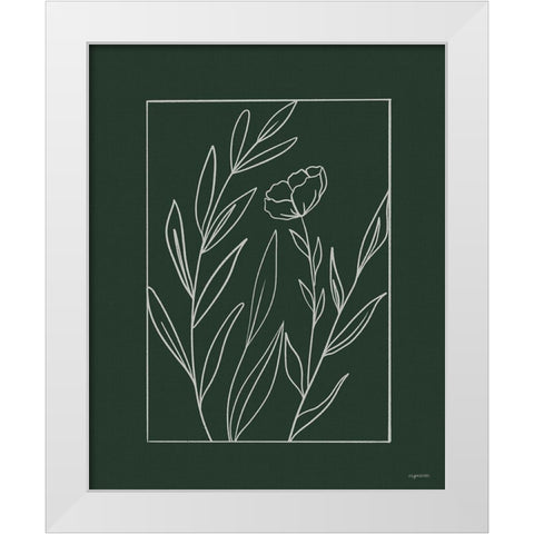 Boxed Botanical II White Modern Wood Framed Art Print by Brown, Kyra