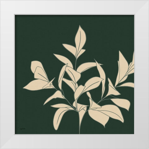 Green Botanical White Modern Wood Framed Art Print by Brown, Kyra