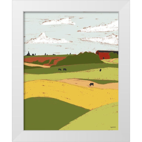 Pasture I White Modern Wood Framed Art Print by Brown, Kyra