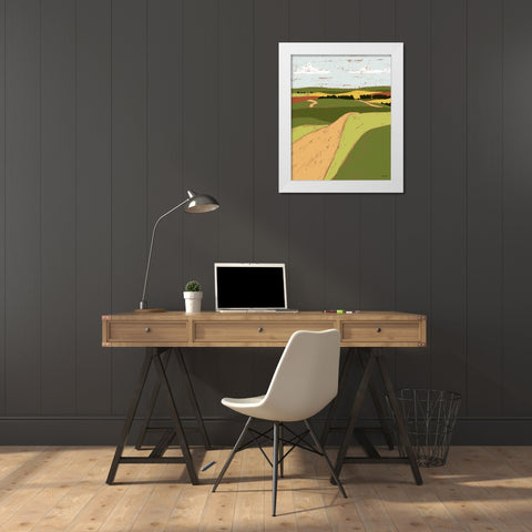 Pasture II White Modern Wood Framed Art Print by Brown, Kyra