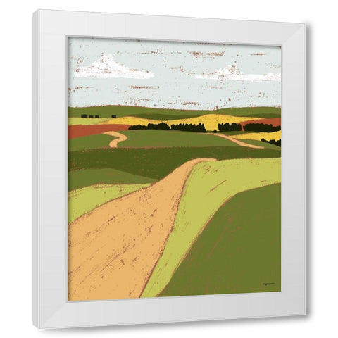 Pasture II White Modern Wood Framed Art Print by Brown, Kyra