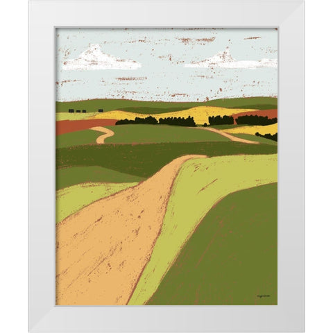 Pasture II White Modern Wood Framed Art Print by Brown, Kyra