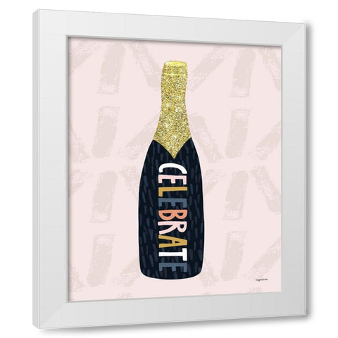 Celebrate White Modern Wood Framed Art Print by Brown, Kyra