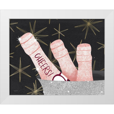 Cheers Bucket White Modern Wood Framed Art Print by Brown, Kyra