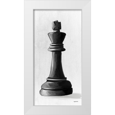 Black King White Modern Wood Framed Art Print by Brown, Kyra