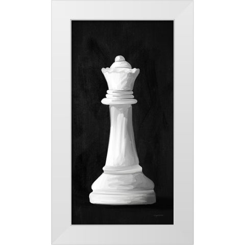 White Queen White Modern Wood Framed Art Print by Brown, Kyra
