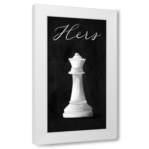 Queen Hers White Modern Wood Framed Art Print by Brown, Kyra