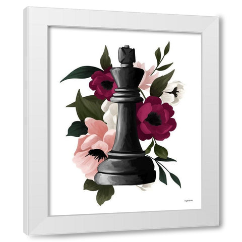 Color King White Modern Wood Framed Art Print by Brown, Kyra