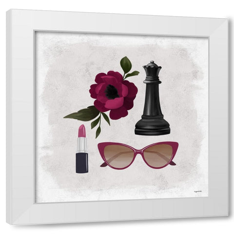 Queen Stuff White Modern Wood Framed Art Print by Brown, Kyra