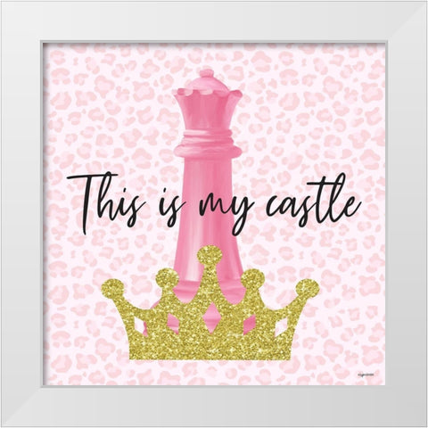 My Castle White Modern Wood Framed Art Print by Brown, Kyra