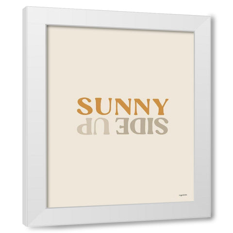 Sunny Side Up White Modern Wood Framed Art Print by Brown, Kyra