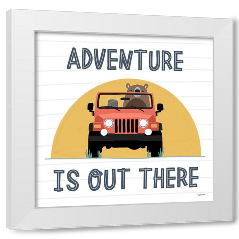 Adventure White Modern Wood Framed Art Print by Brown, Kyra