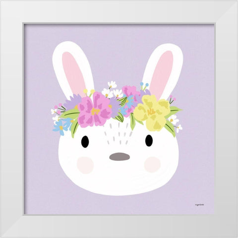 Easter Bunny White Modern Wood Framed Art Print by Brown, Kyra