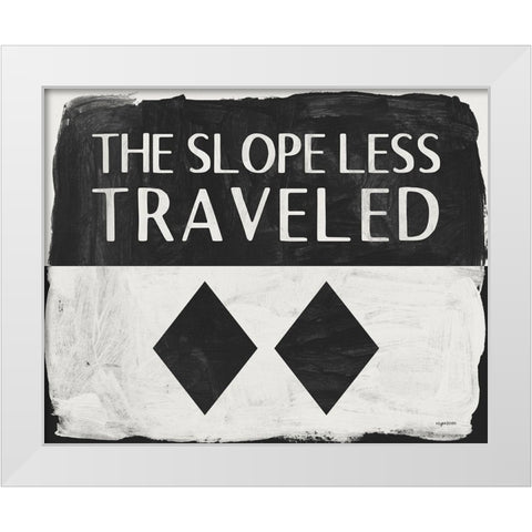 Slope Less Traveled White Modern Wood Framed Art Print by Brown, Kyra
