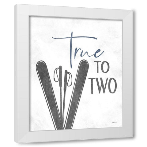 True to Two White Modern Wood Framed Art Print by Brown, Kyra
