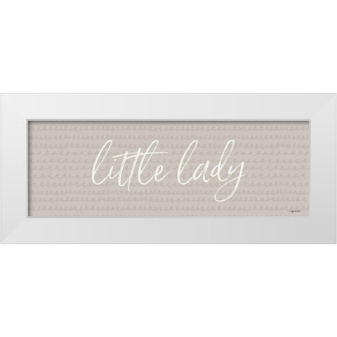 Little Lady White Modern Wood Framed Art Print by Brown, Kyra