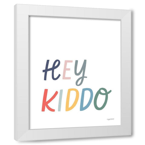 Key-Kiddo White Modern Wood Framed Art Print by Brown, Kyra