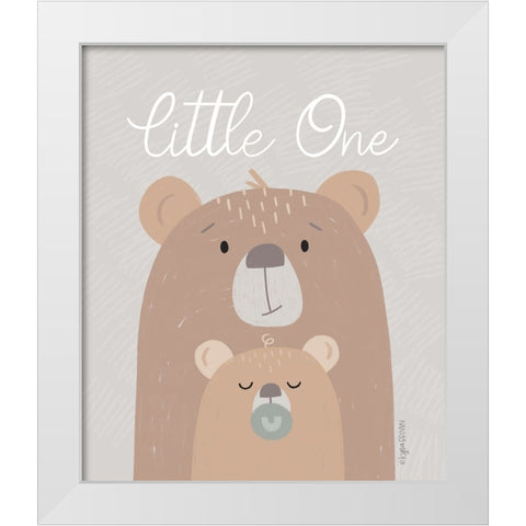 Little One White Modern Wood Framed Art Print by Brown, Kyra