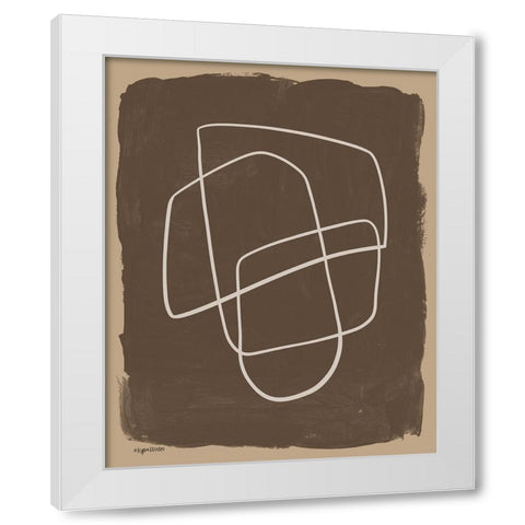 Brown Abstract II White Modern Wood Framed Art Print by Brown, Kyra