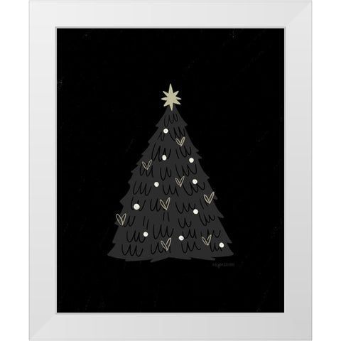 Christmas Tree White Modern Wood Framed Art Print by Brown, Kyra