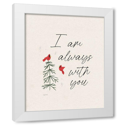 Always With You White Modern Wood Framed Art Print by Brown, Kyra