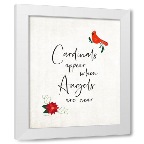 Angels are Near White Modern Wood Framed Art Print by Brown, Kyra