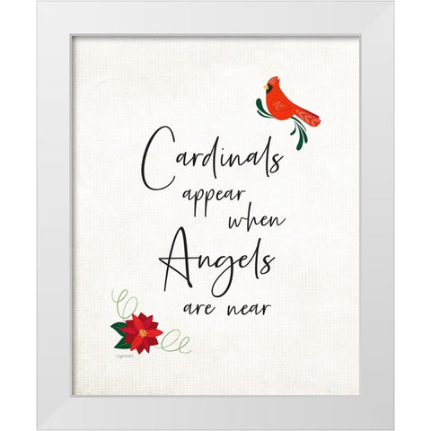 Angels are Near White Modern Wood Framed Art Print by Brown, Kyra