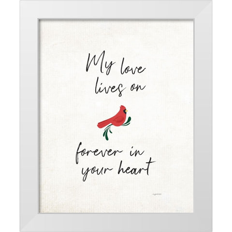 Love Lives White Modern Wood Framed Art Print by Brown, Kyra